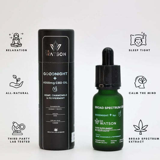 Dr Watson 4000mg Broad-Spectrum Goodnight CBD Oil | 20ml